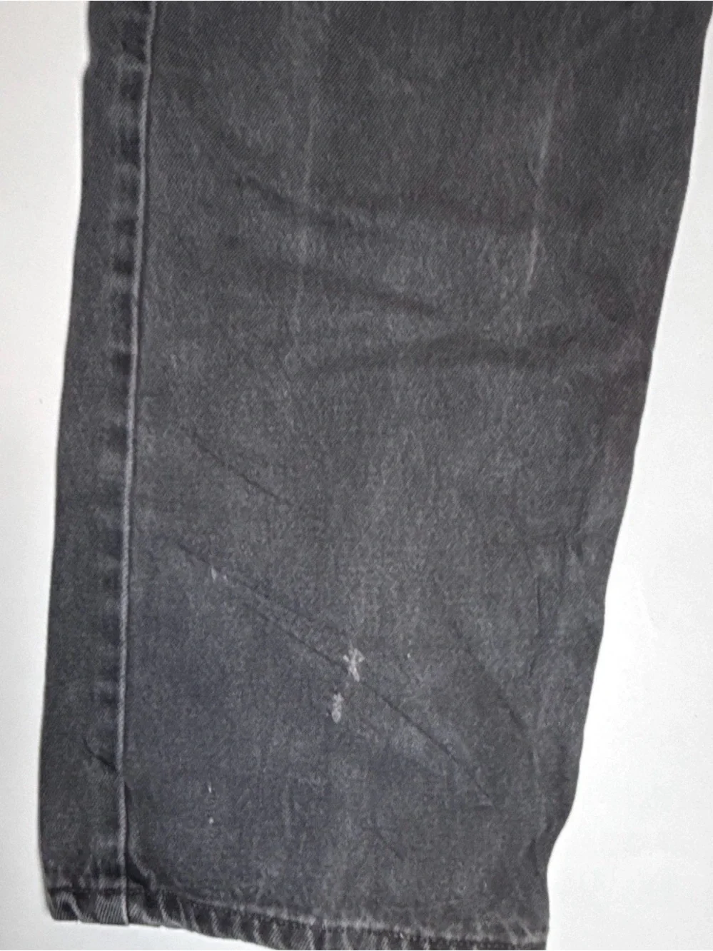 Levi's 505 Men's Washed Charcoal Black Slim Straight Denim Jeans 38x34